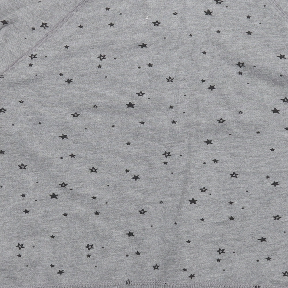 Hollister Womens Grey Geometric Cotton Pullover Sweatshirt Size XS  Pullover - Star Pattern