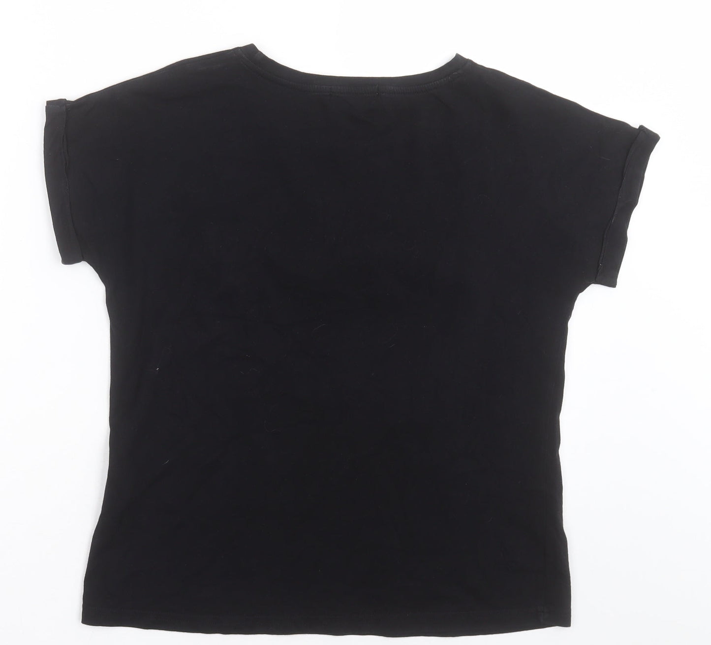 Womens UK Size S sweewe Black Basic T-Shirt