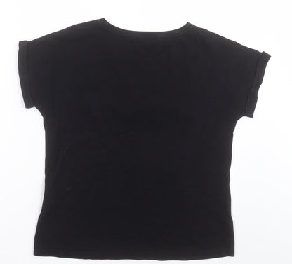 Womens UK Size S sweewe Black Basic T-Shirt
