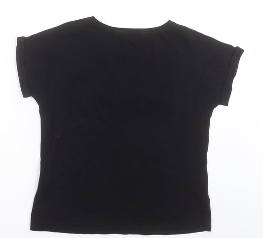 Womens UK Size S sweewe Black Basic T-Shirt