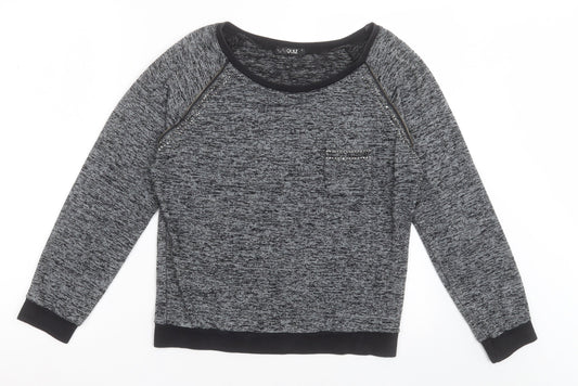 Womens UK Size S Quiz Grey Pullover Jumper