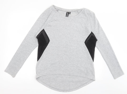 Womens UK Size 10 IZABEL LONDON Grey Pullover Jumper