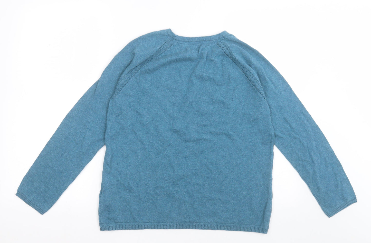 Womens UK Size M Preworn Blue Pullover Jumper