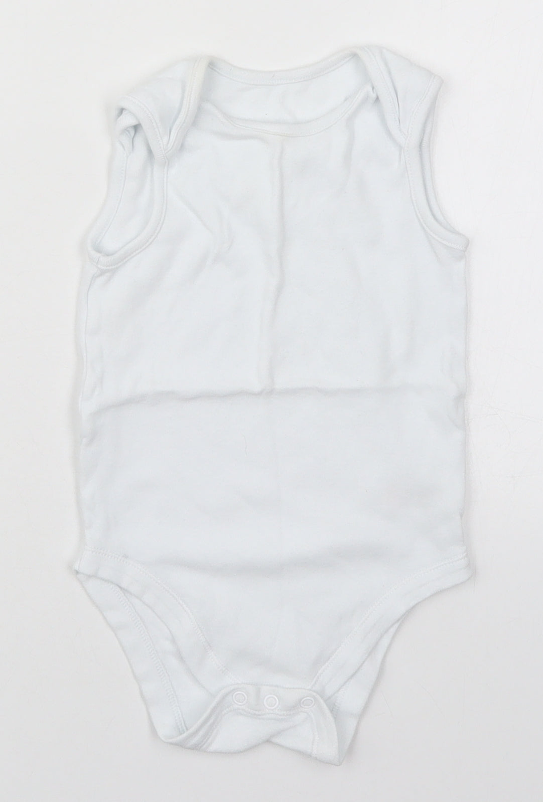 Dunnes Baby White  Cotton Babygrow One-Piece Size 24 Months  Button