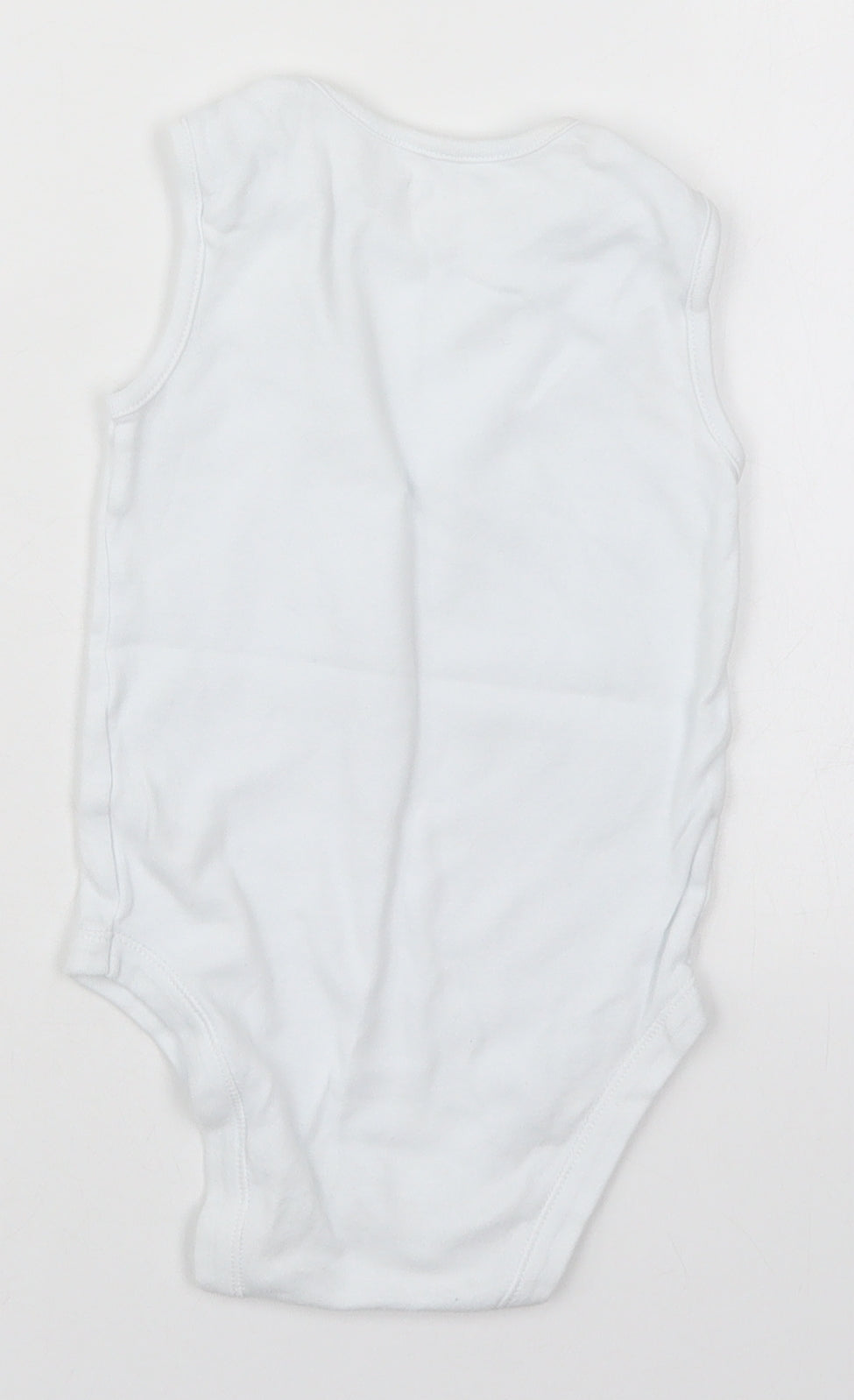 Dunnes Baby White  Cotton Babygrow One-Piece Size 24 Months  Button