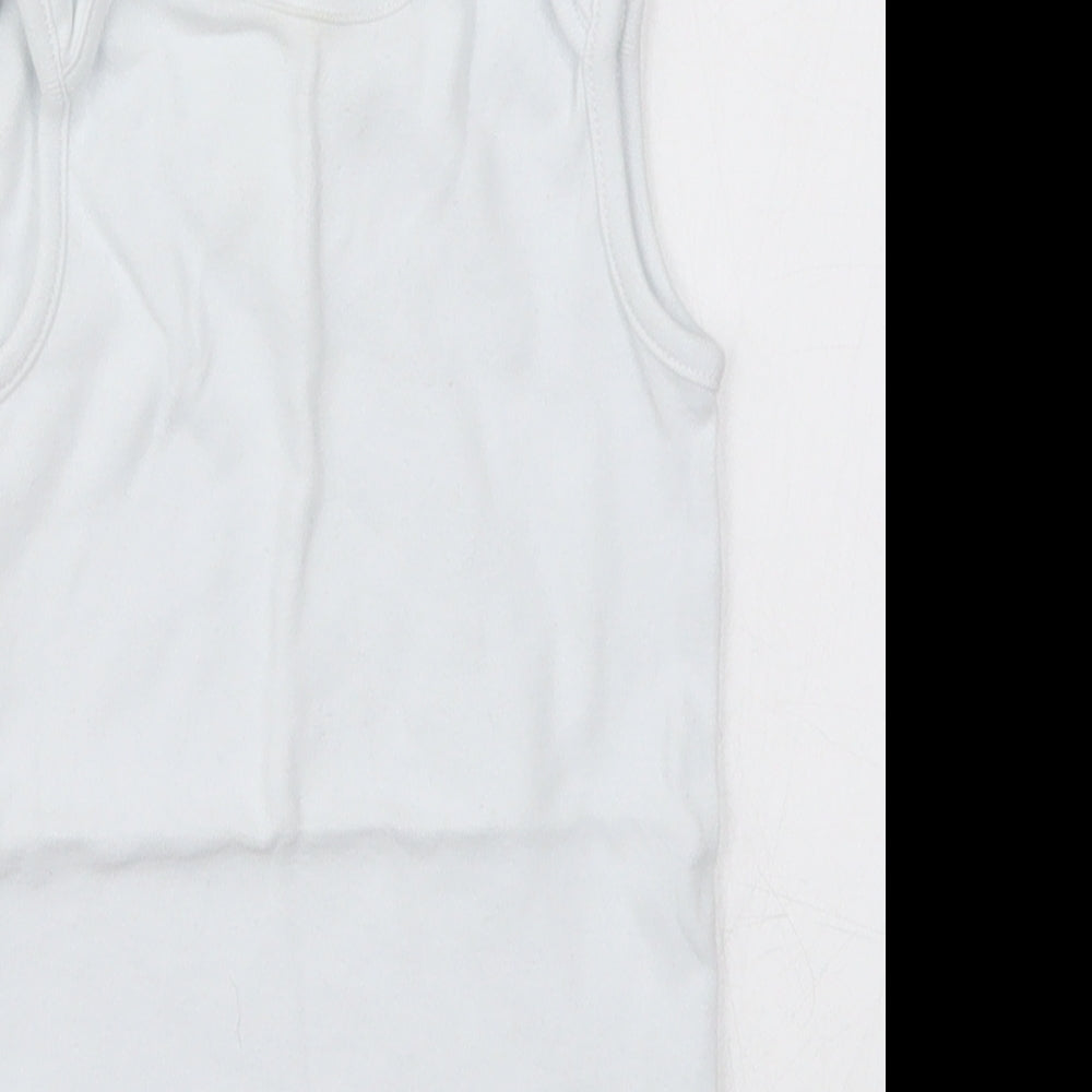 Dunnes Baby White  Cotton Babygrow One-Piece Size 24 Months  Button