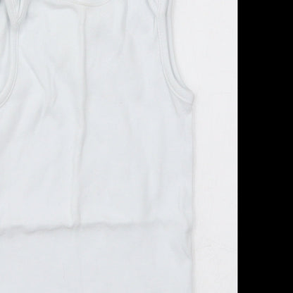 Dunnes Baby White  Cotton Babygrow One-Piece Size 24 Months  Button