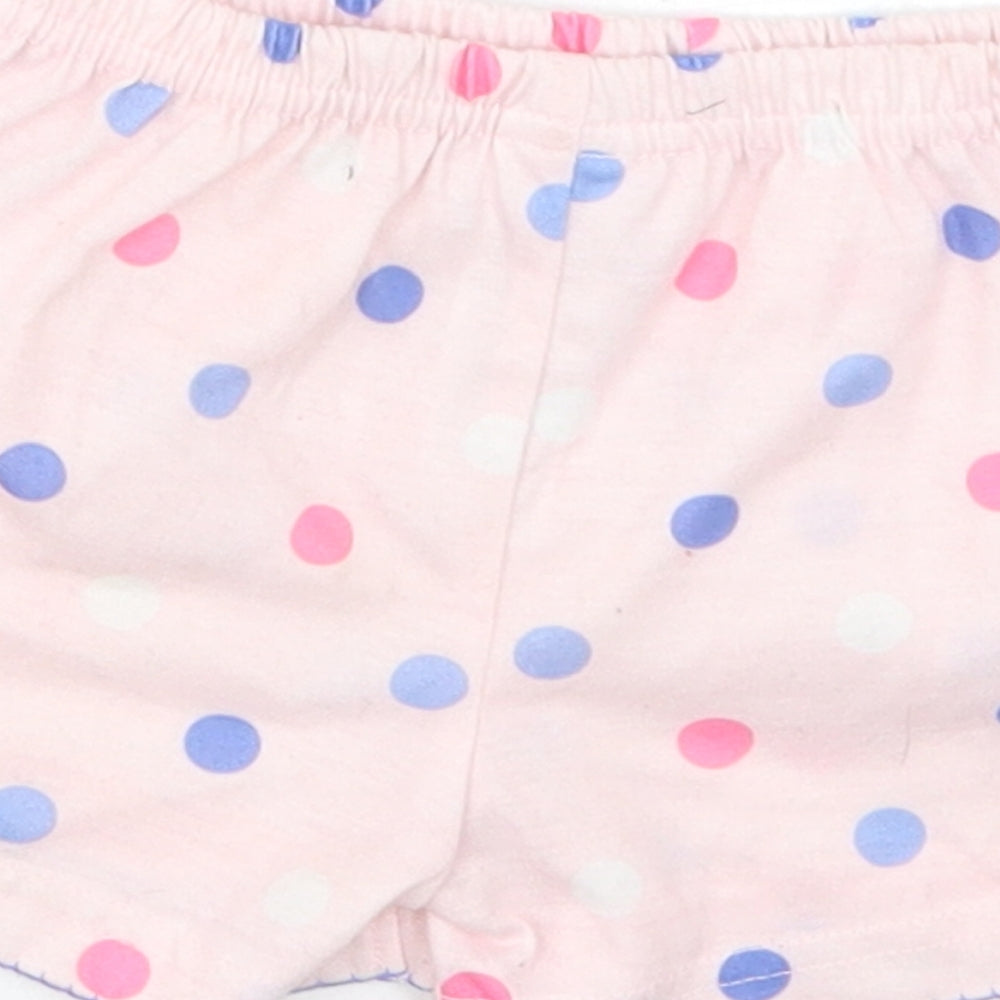 Carters Girls Pink Polka Dot Polyester Cropped Trousers Size 12 Months   - Sleep Shorts