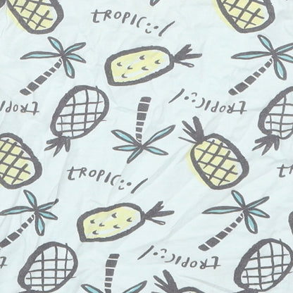 TU Boys Blue  Cotton Basic T-Shirt Size 12-18 Months Crew Neck Pullover - Tropic Pineapples