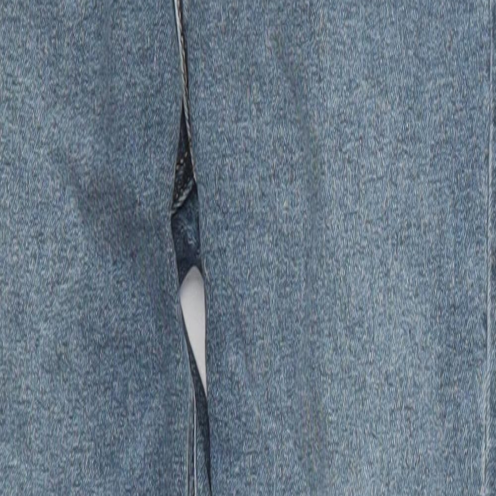 Topshop Womens Blue  Cotton Skinny Jeans Size 29 in L25 in Regular Button