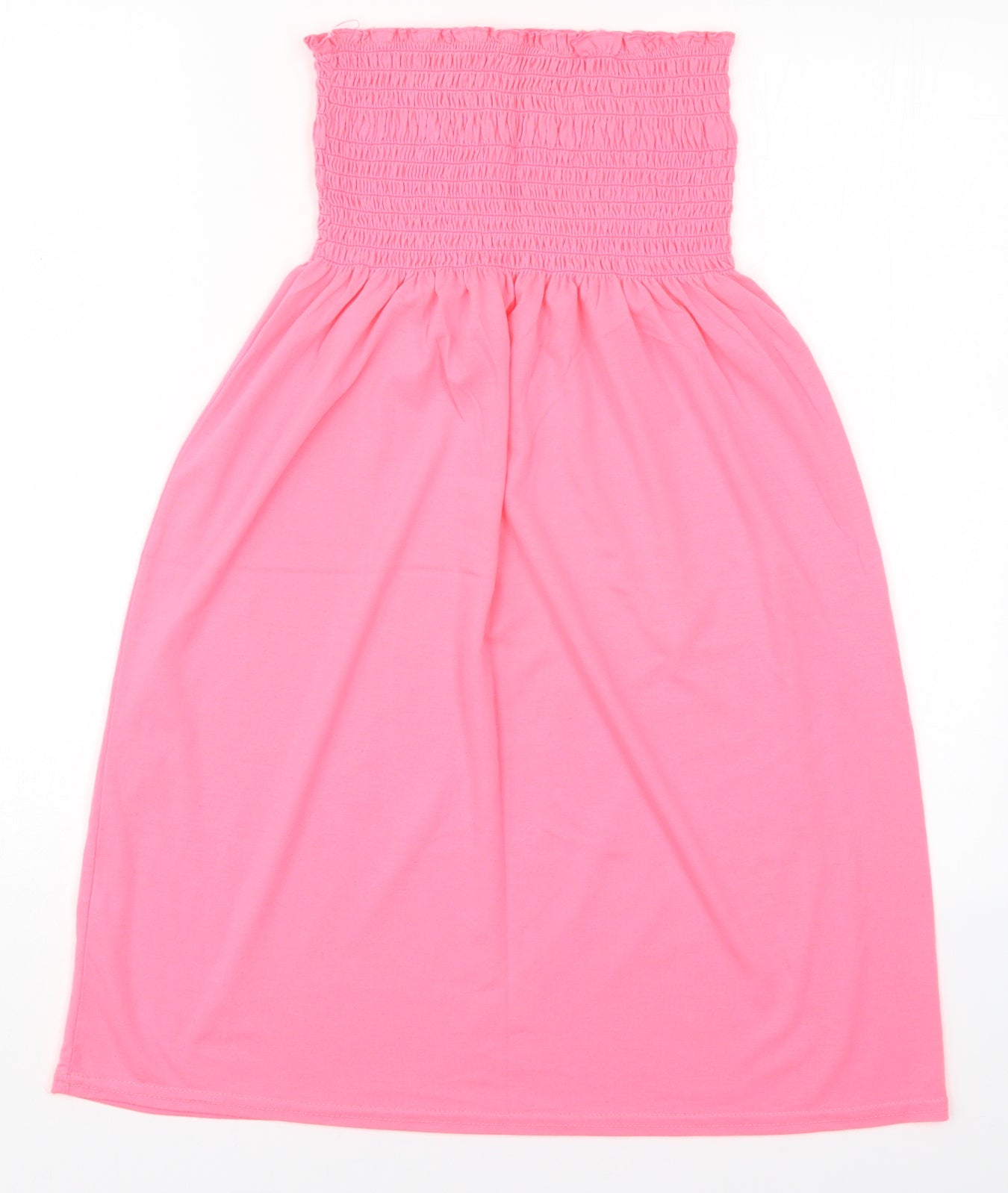 Boohoo Womens Pink  Viscose Skater Dress  Size 8  Round Neck Pullover