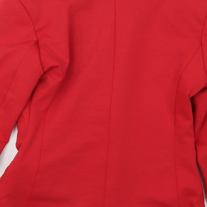 New Look Womens Red  Polyester Jacket Suit Jacket Size 8