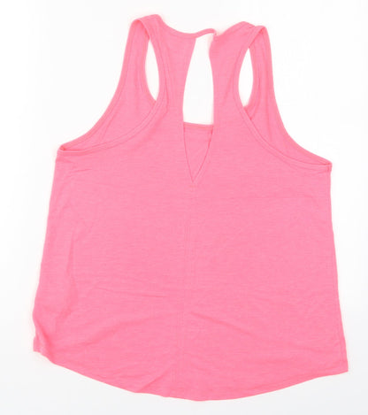 Womens UK Size S H&M Pink Basic Tank