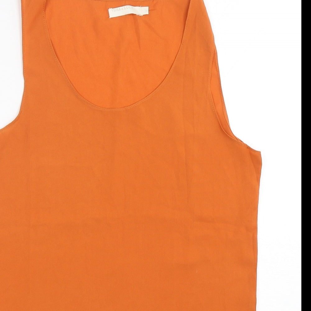 Womens UK Size M Vera & Lucy Orange Basic Tank