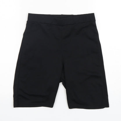 Boohoo Womens Black  Polyester Biker Shorts Size 8 L7 in Regular
