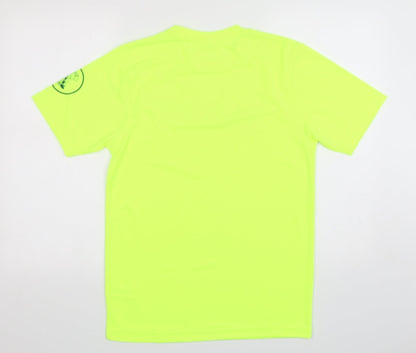 Awdis Mens Green  Polyester Pullover T-Shirt Size S Round Neck Pullover