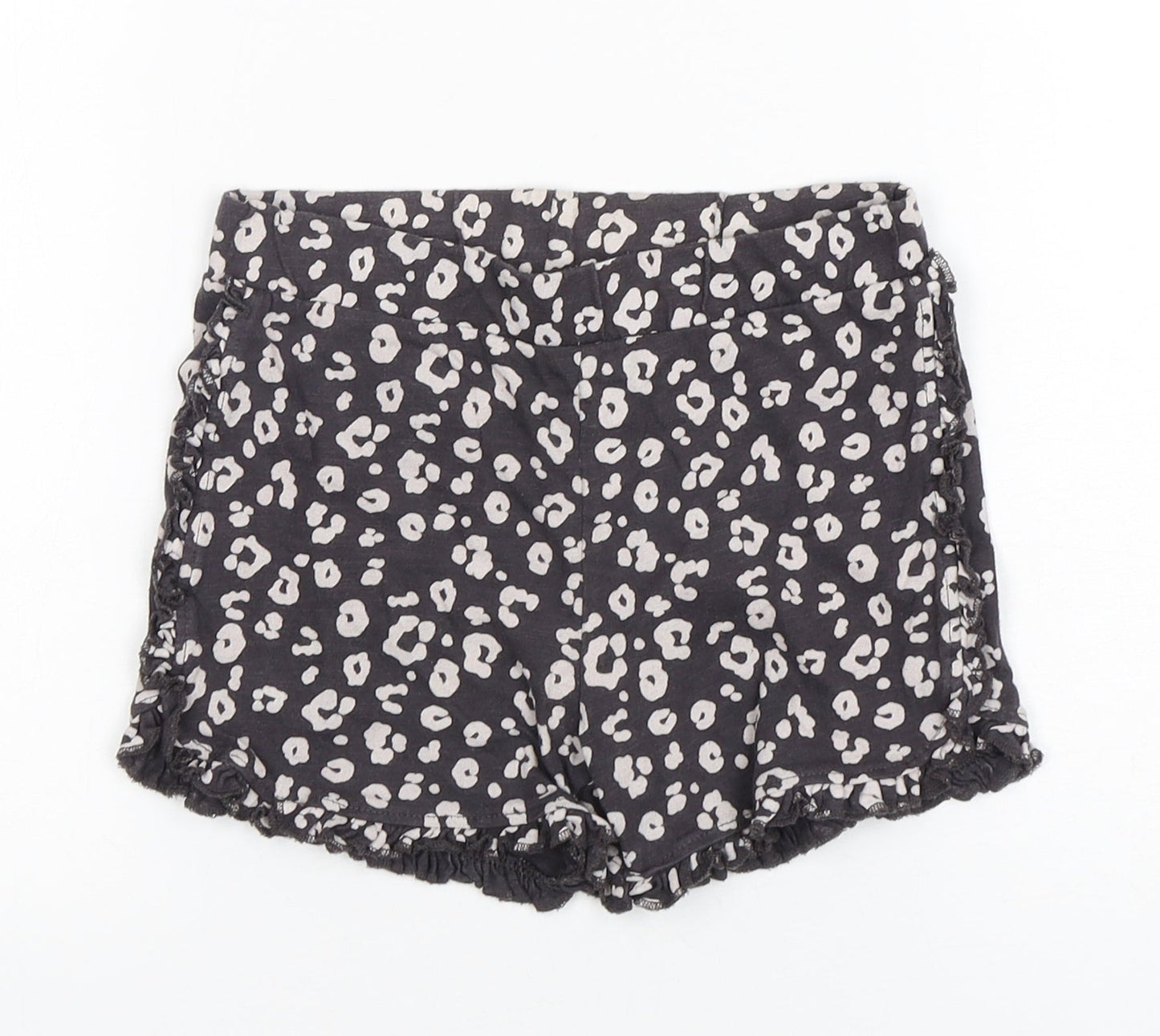 F&F Girls Multicoloured Animal Print Cotton Sweat Shorts Size 5-6 Years  Regular