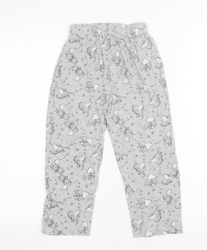 Avon Girls Grey Geometric Cotton  Pyjama Pants Size 5-6 Years   - Dumbo