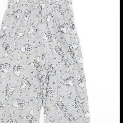 Avon Girls Grey Geometric Cotton  Pyjama Pants Size 5-6 Years   - Dumbo