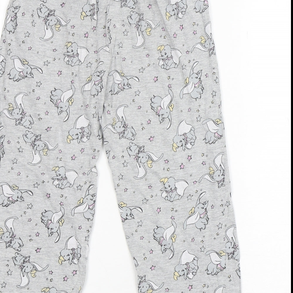 Avon Girls Grey Geometric Cotton  Pyjama Pants Size 5-6 Years   - Dumbo
