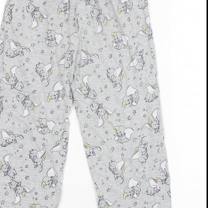 Avon Girls Grey Geometric Cotton  Pyjama Pants Size 5-6 Years   - Dumbo