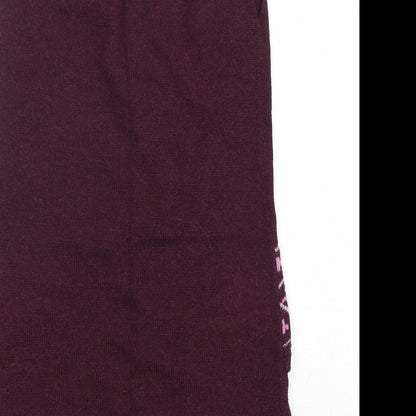 Rosalita Womens Purple Argyle/Diamond Acrylic Jumper Dress  Size XS  Round Neck Pullover