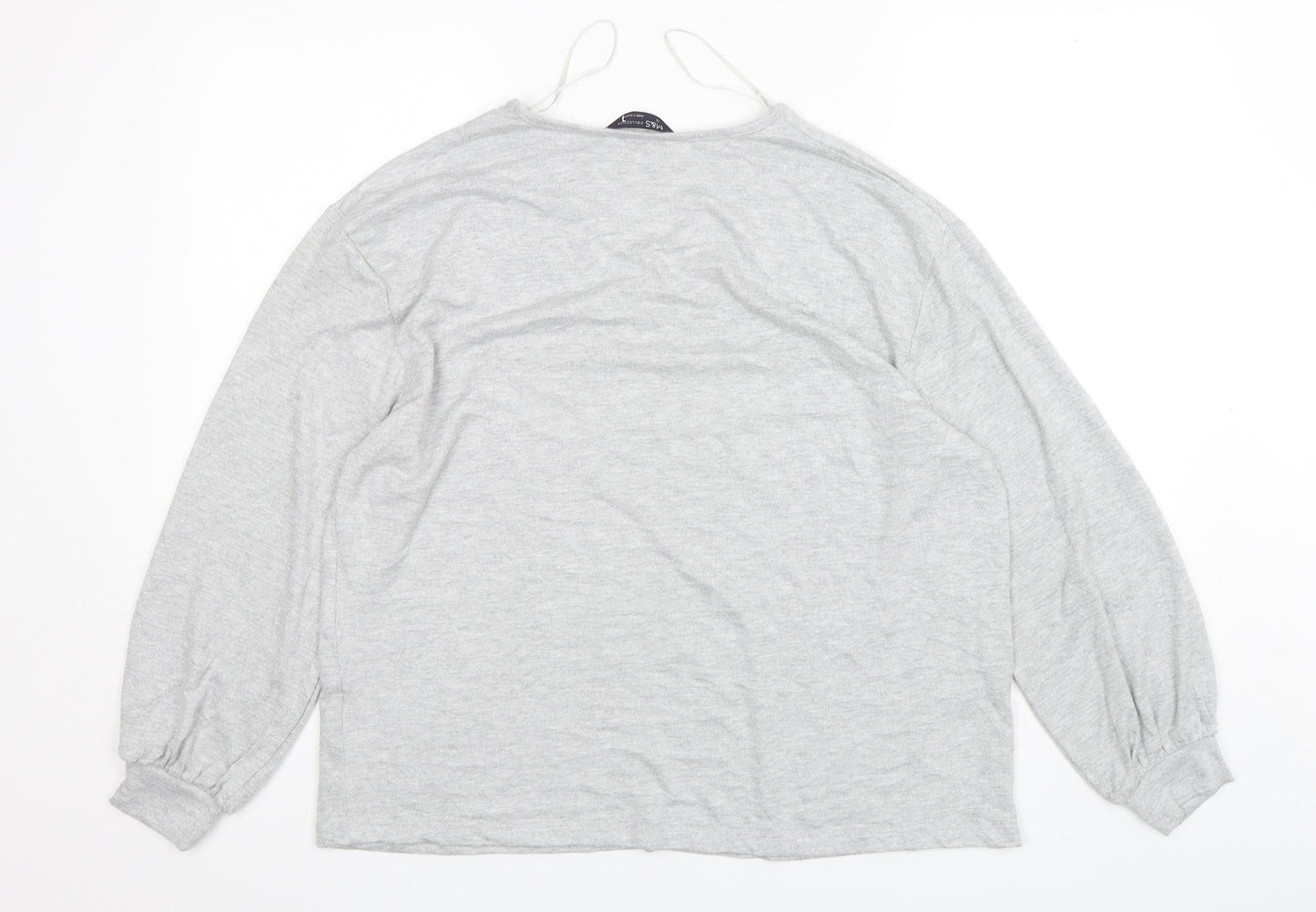 Womens UK Size 16 Marks and Spencer Grey Pullover Sweatshirt