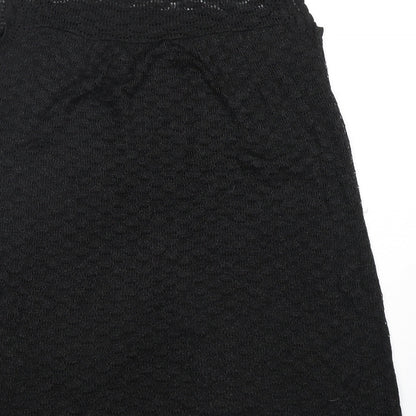 Influence Womens Black Round Neck  Acrylic Vest Jumper Size M