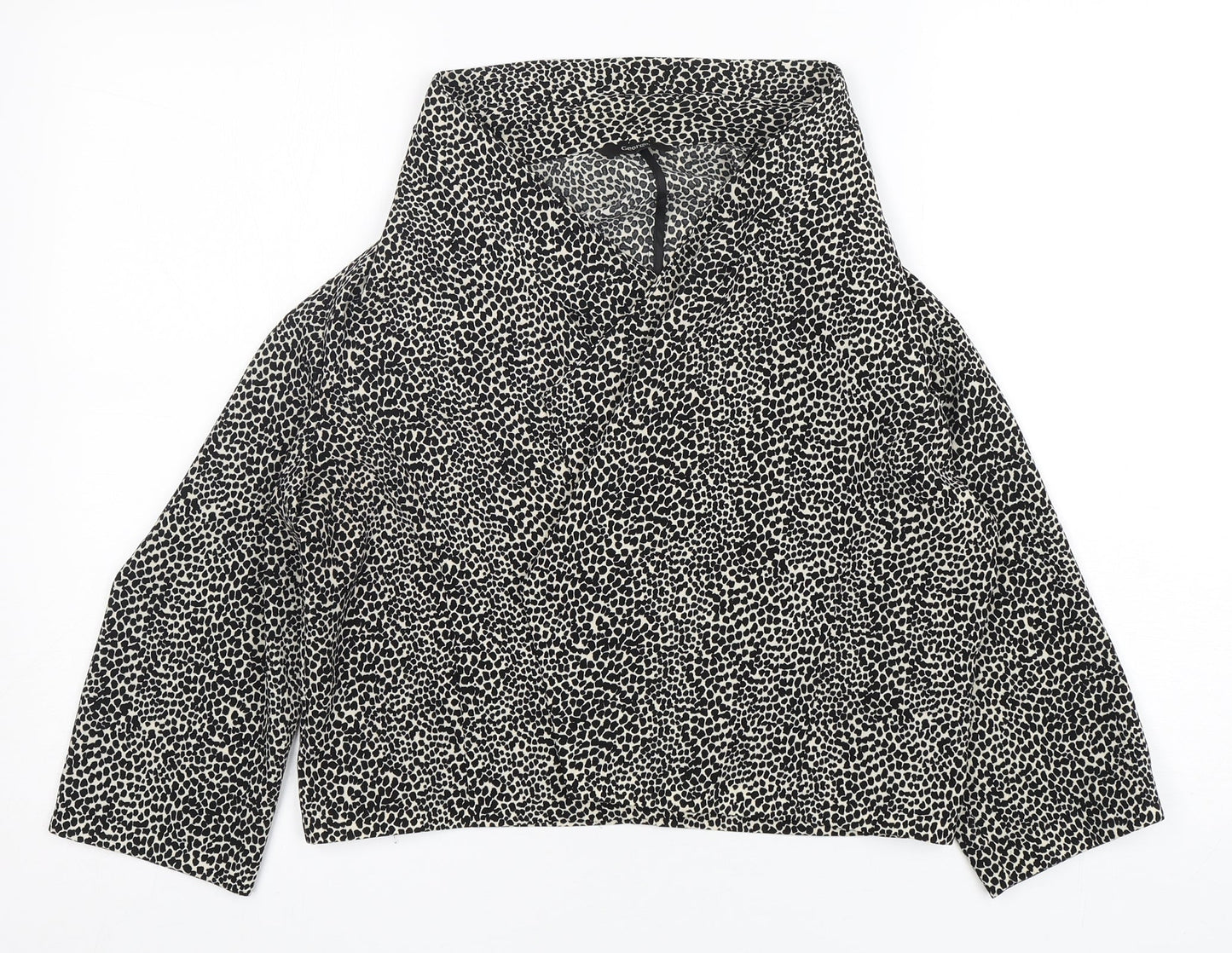 George Womens Multicoloured Animal Print Polyester Jacket Blazer Size 10