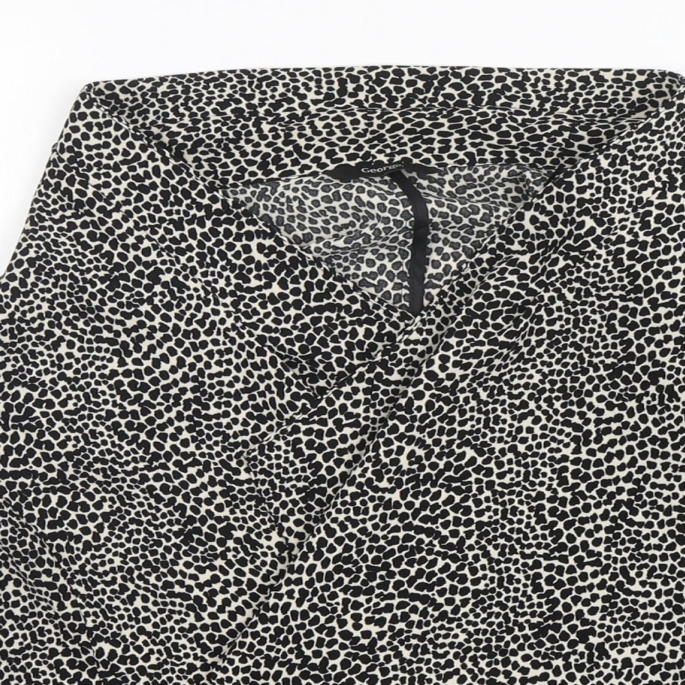 George Womens Multicoloured Animal Print Polyester Jacket Blazer Size 10