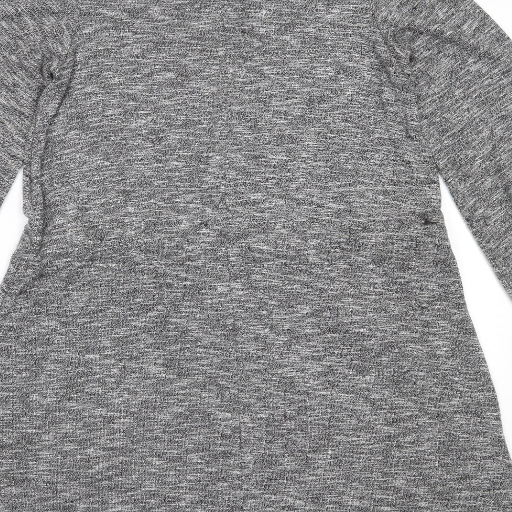 TU Womens Grey  Viscose Fit & Flare  Size 8  Round Neck