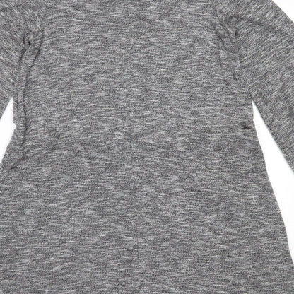 TU Womens Grey  Viscose Fit & Flare  Size 8  Round Neck