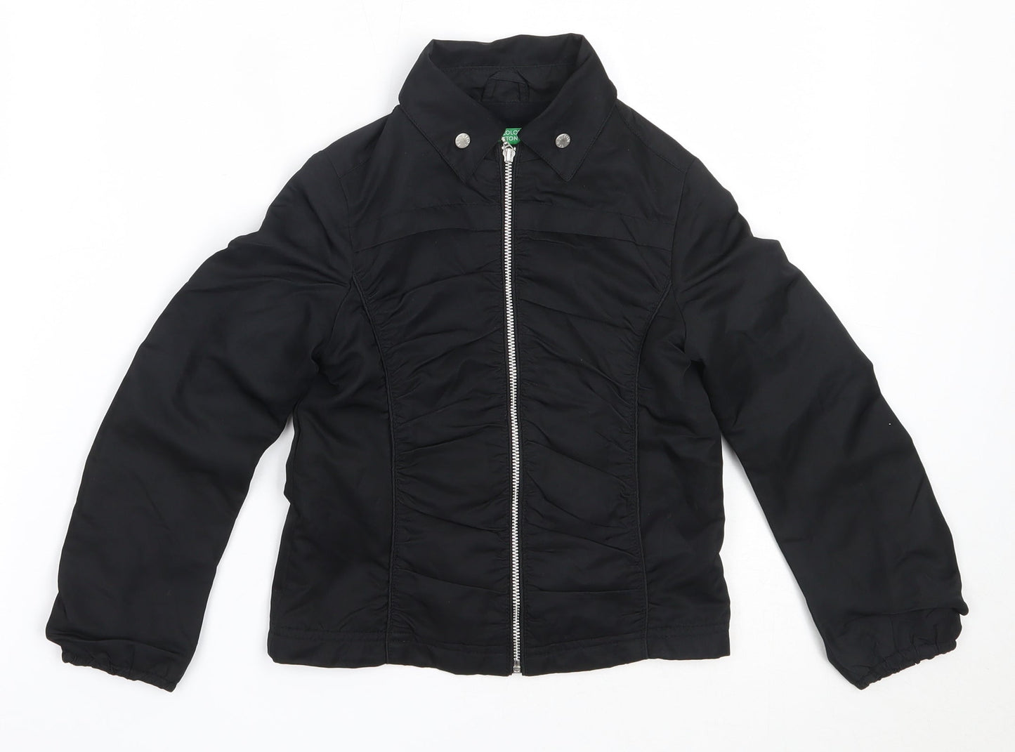 United Colors of Benetton Boys Black   Jacket  Size XS  Zip