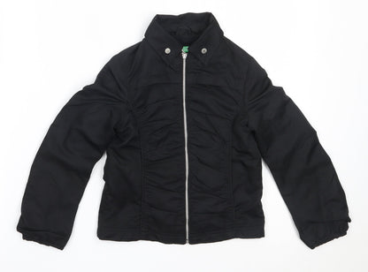 United Colors of Benetton Boys Black   Jacket  Size XS  Zip