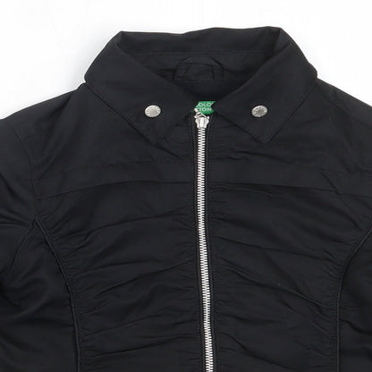 United Colors of Benetton Boys Black   Jacket  Size XS  Zip