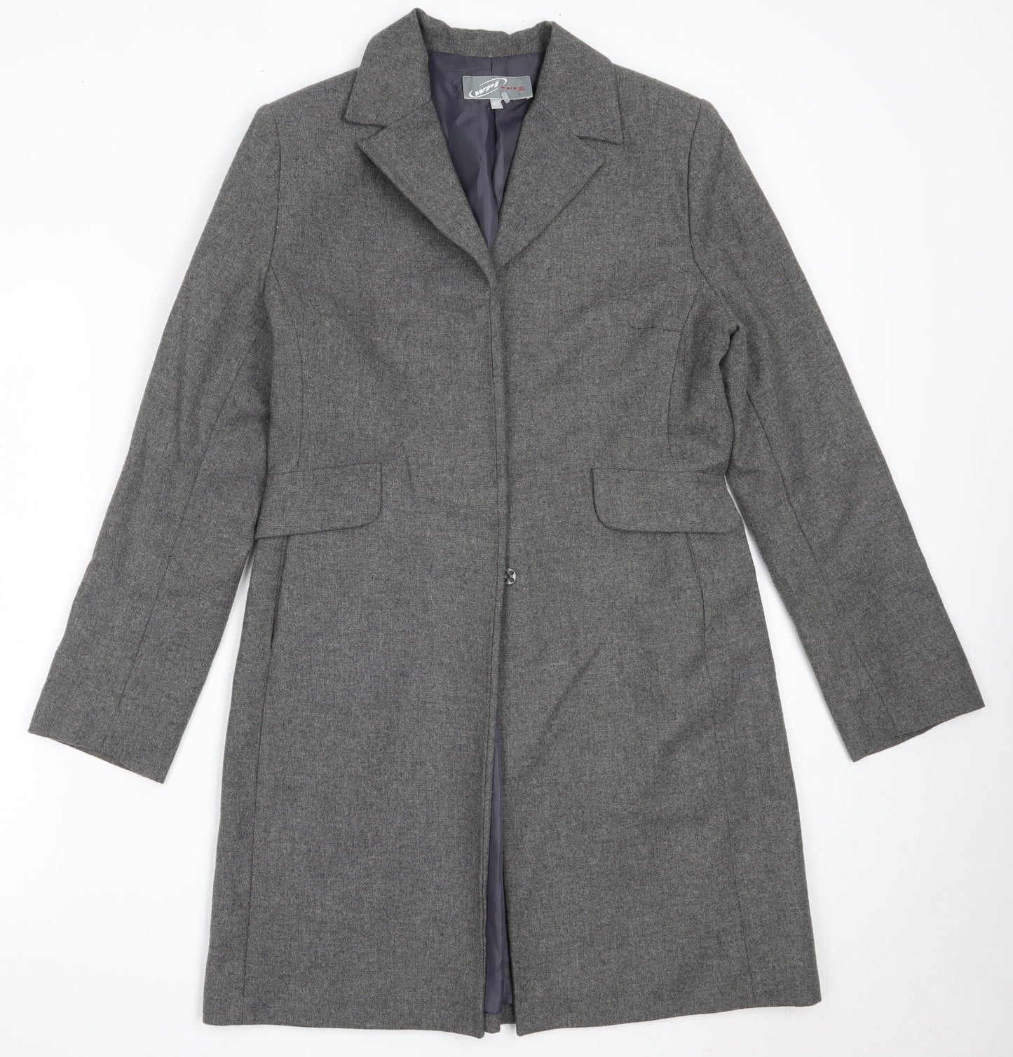 Waipai Womens Grey   Overcoat Coat Size 40