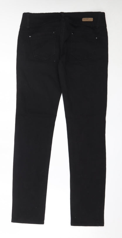 Seyoo Womens Black  Cotton Skinny Jeans Size 31 in L32 in Regular
