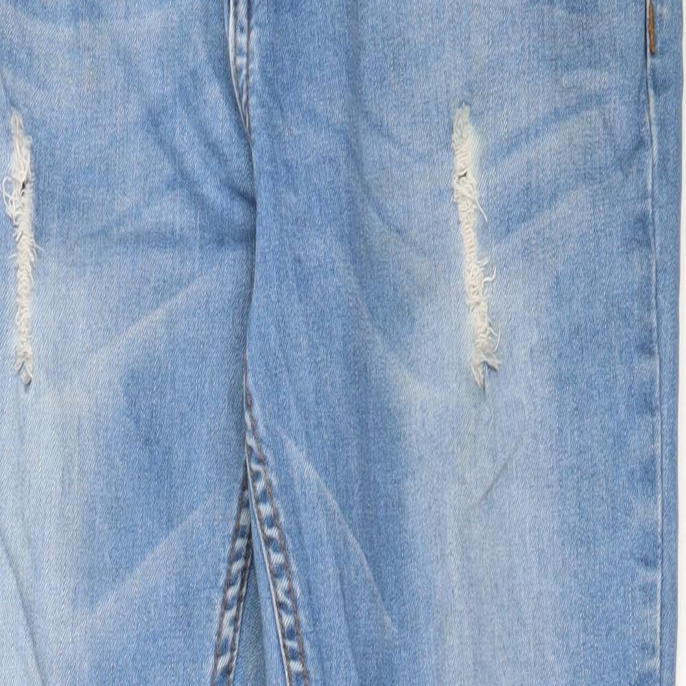 Lottie Womens Blue  Cotton Straight Jeans Size 12 L26.5 in Regular Button