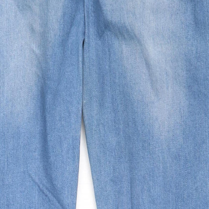 Lottie Womens Blue  Cotton Straight Jeans Size 12 L26.5 in Regular Button
