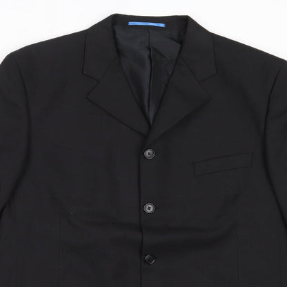Mens UK Size L Wilson Regular Black Suit Jacket
