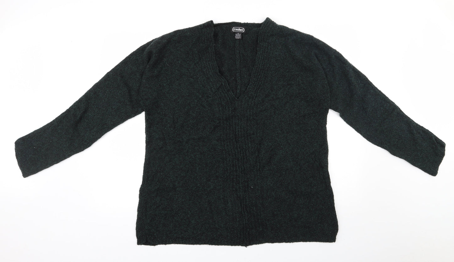 Womens UK Size XL Cashel Green Pullover Jumper