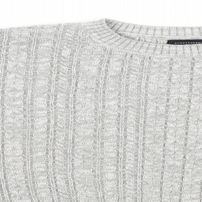 Primark Womens Grey Round Neck  Acrylic Pullover Jumper Size 18