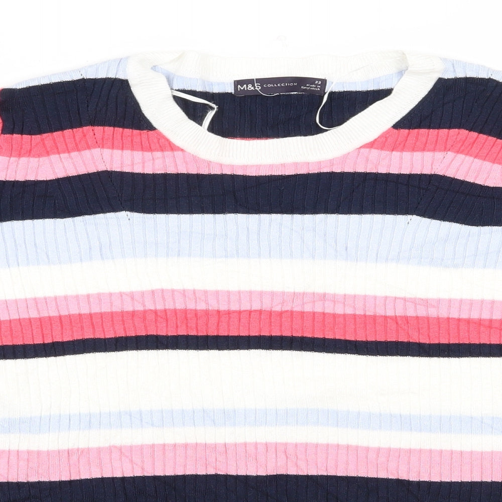 Womens UK Size 20 Marks and Spencer Multicoloured Pullover Jumper