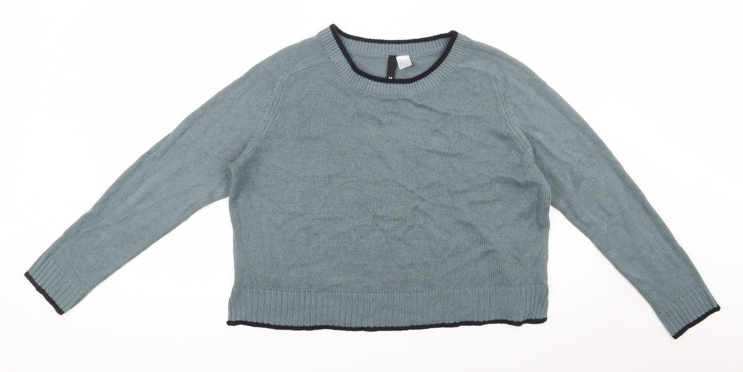 Womens UK Size M H&M Blue Pullover Jumper