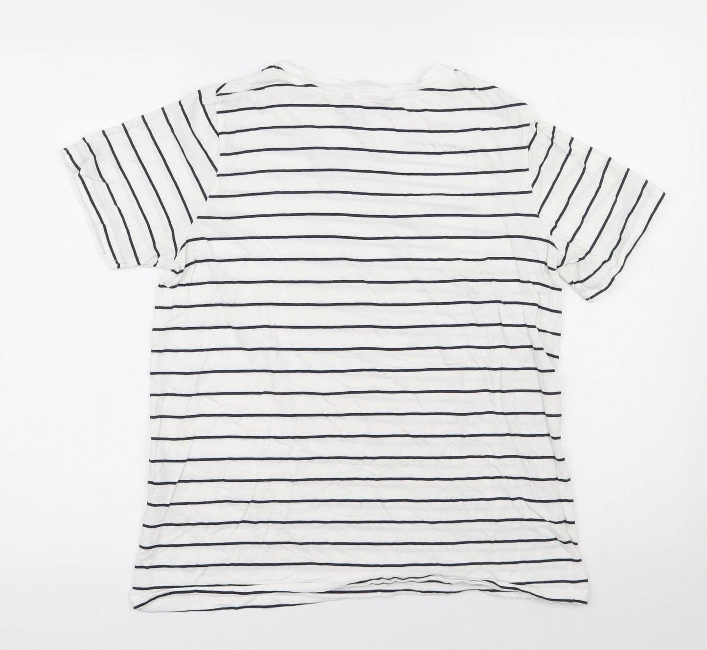 Womens UK Size S Dunnes Stores White Basic T-Shirt