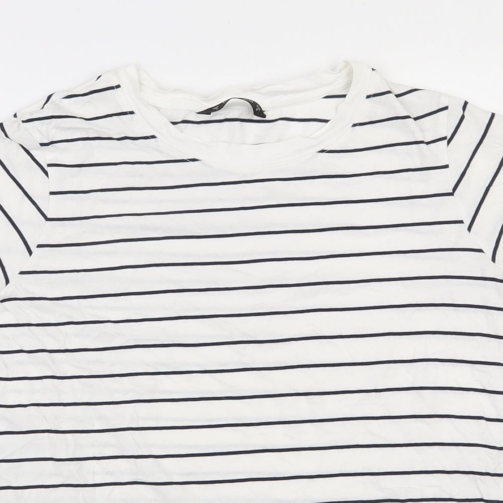 Womens UK Size S Dunnes Stores White Basic T-Shirt
