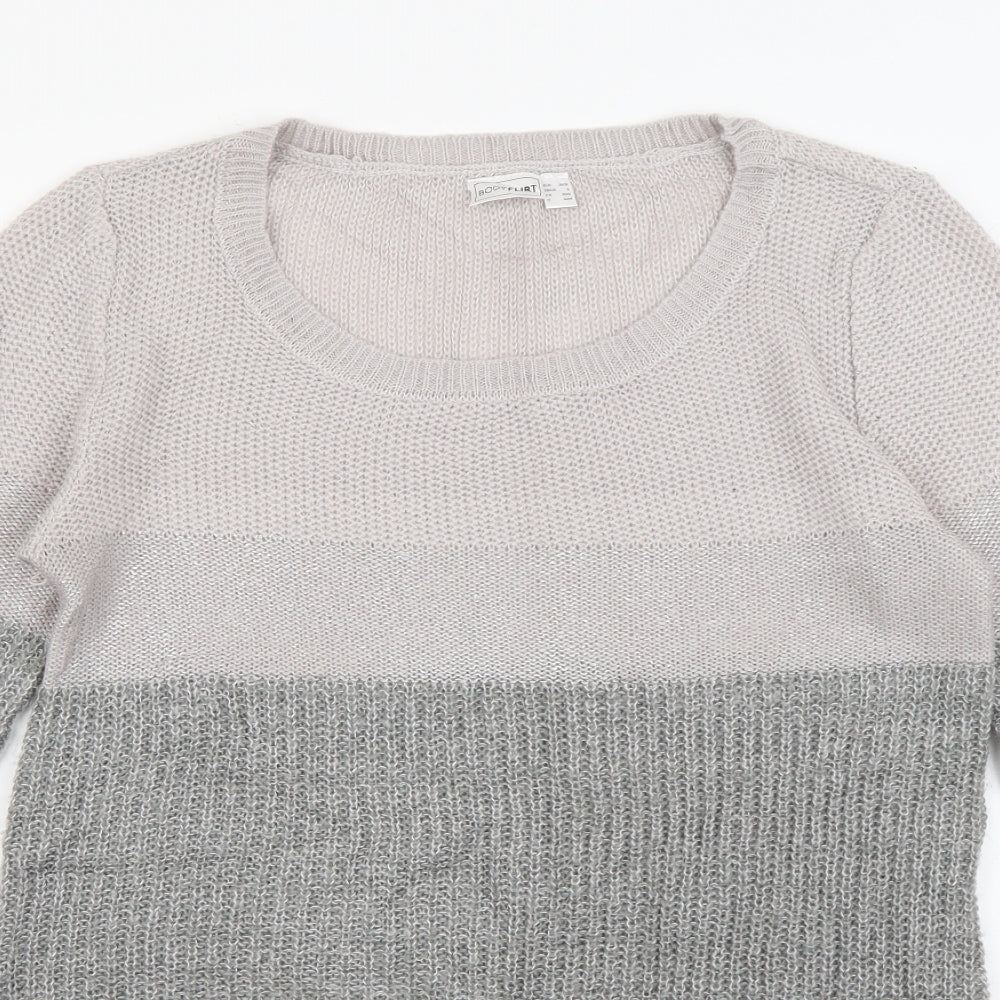Womens UK Size S Body Flirt Grey Pullover Jumper