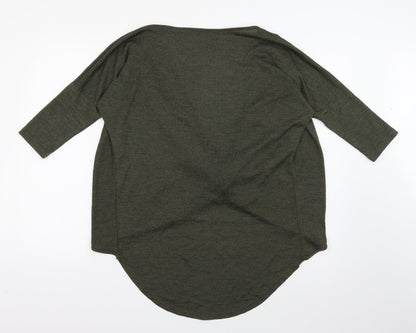 Womens UK Size 10 New Look Green Wrap Blouse