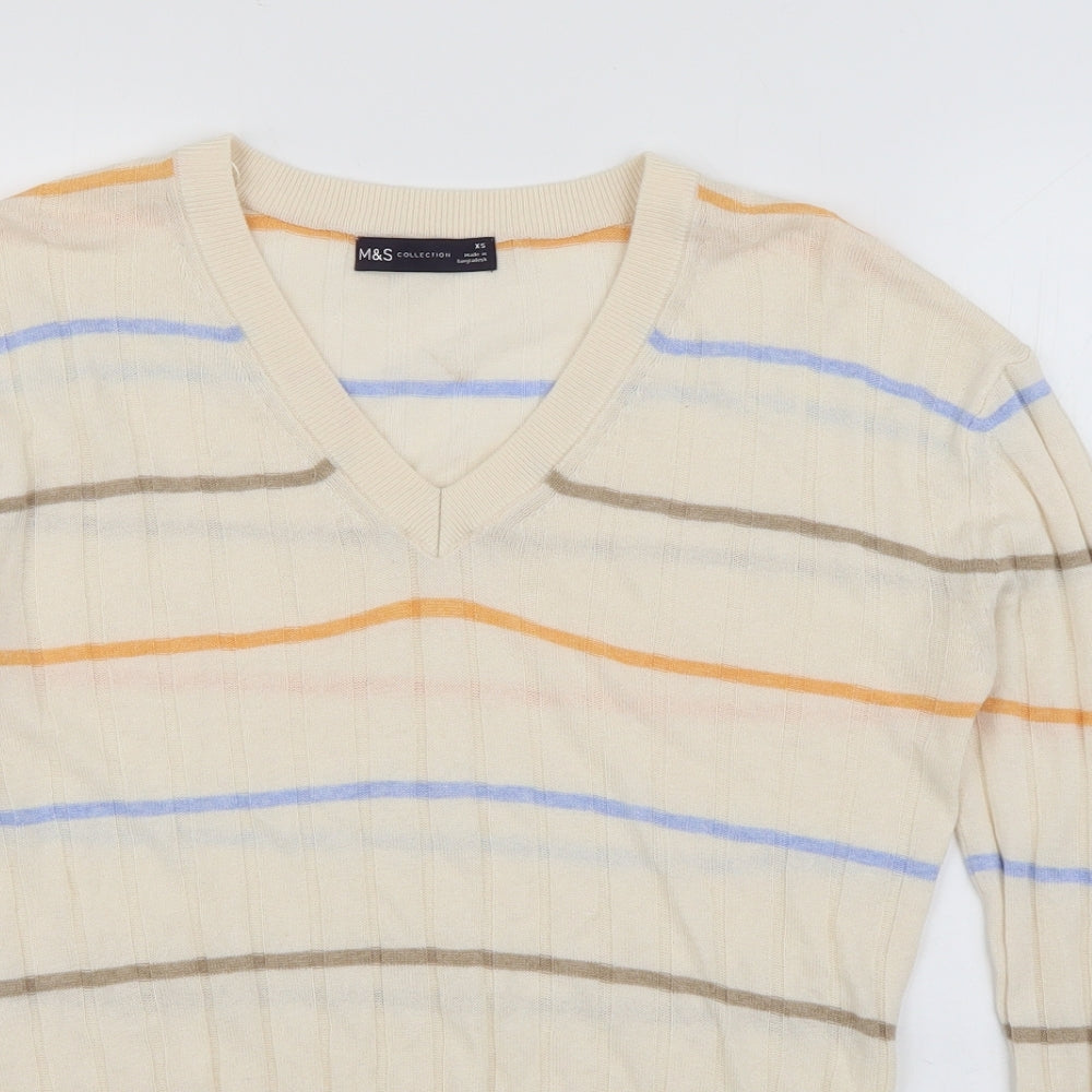 Womens UK Size XS Marks and Spencer Ivory Pullover Jumper