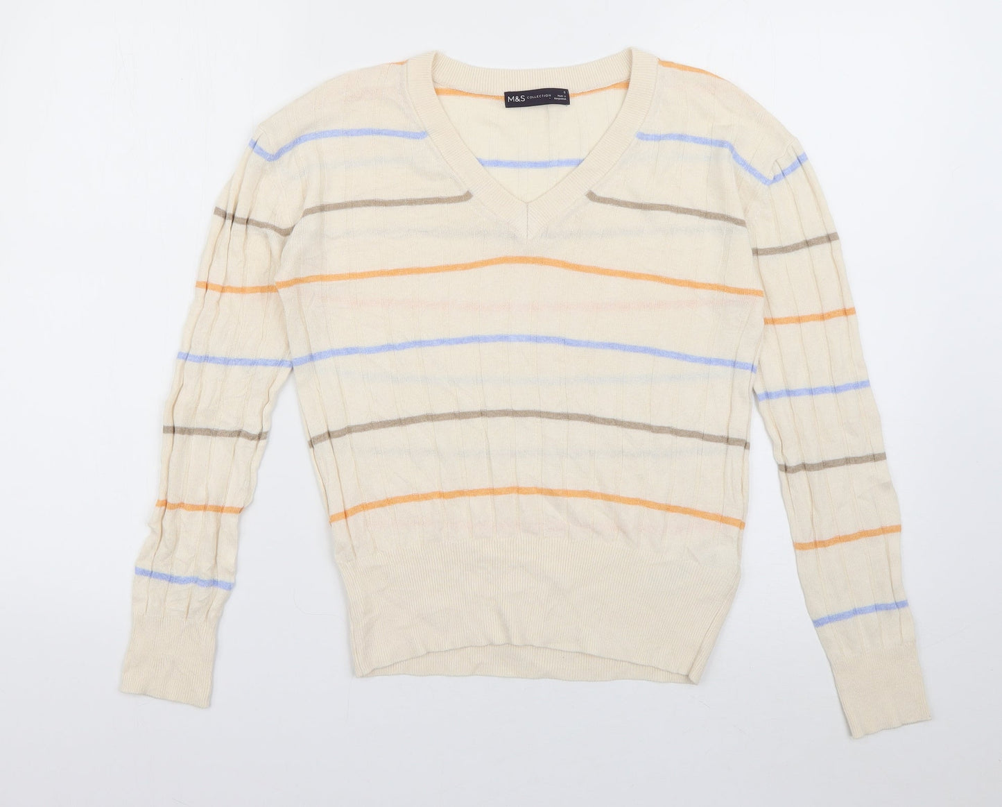 Womens UK Size S Marks and Spencer Ivory Pullover Jumper